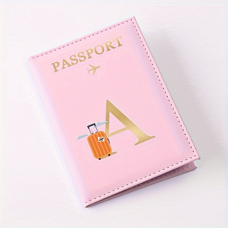 Creative Color Printing Letter Faux Leather Multi-Functional Passport Holder SIM Card ID Holder