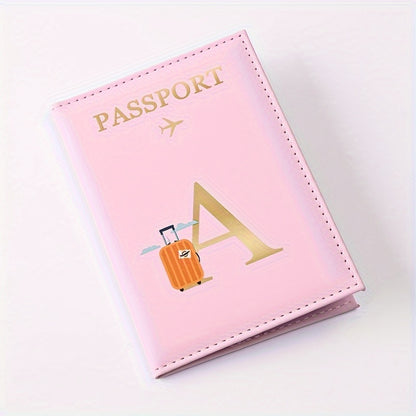 Creative Color Printing Letter Faux Leather Multi-Functional Passport Holder SIM Card ID Holder