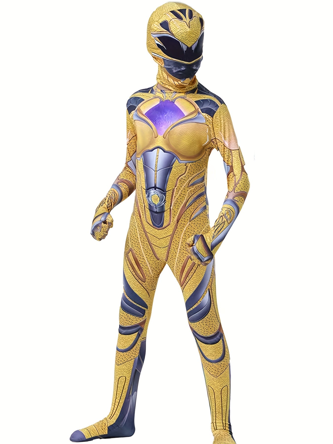 Disfraz de anime amarillo para niño, ideal para Halloween, carnaval y fiestas.