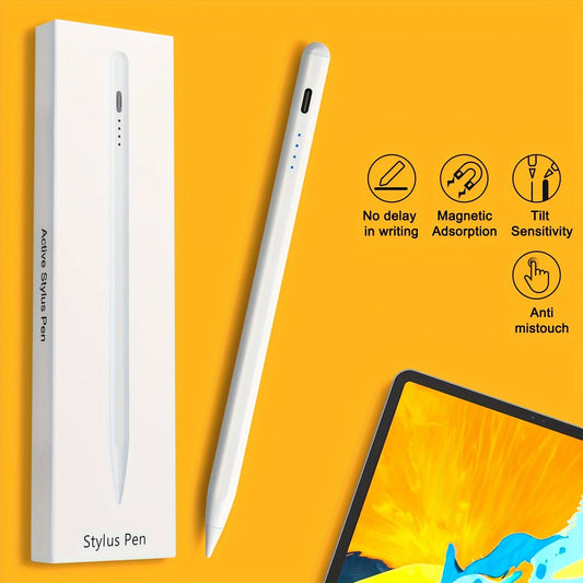 Active Stylus Pen - Palm Rejection, Tilt Sensitivity, Magnetic, Fast Charging - for iPad 2018-2024, for iPad 9/10/11, for iPad Pro, for iPad Air, for iPad Mini Devices