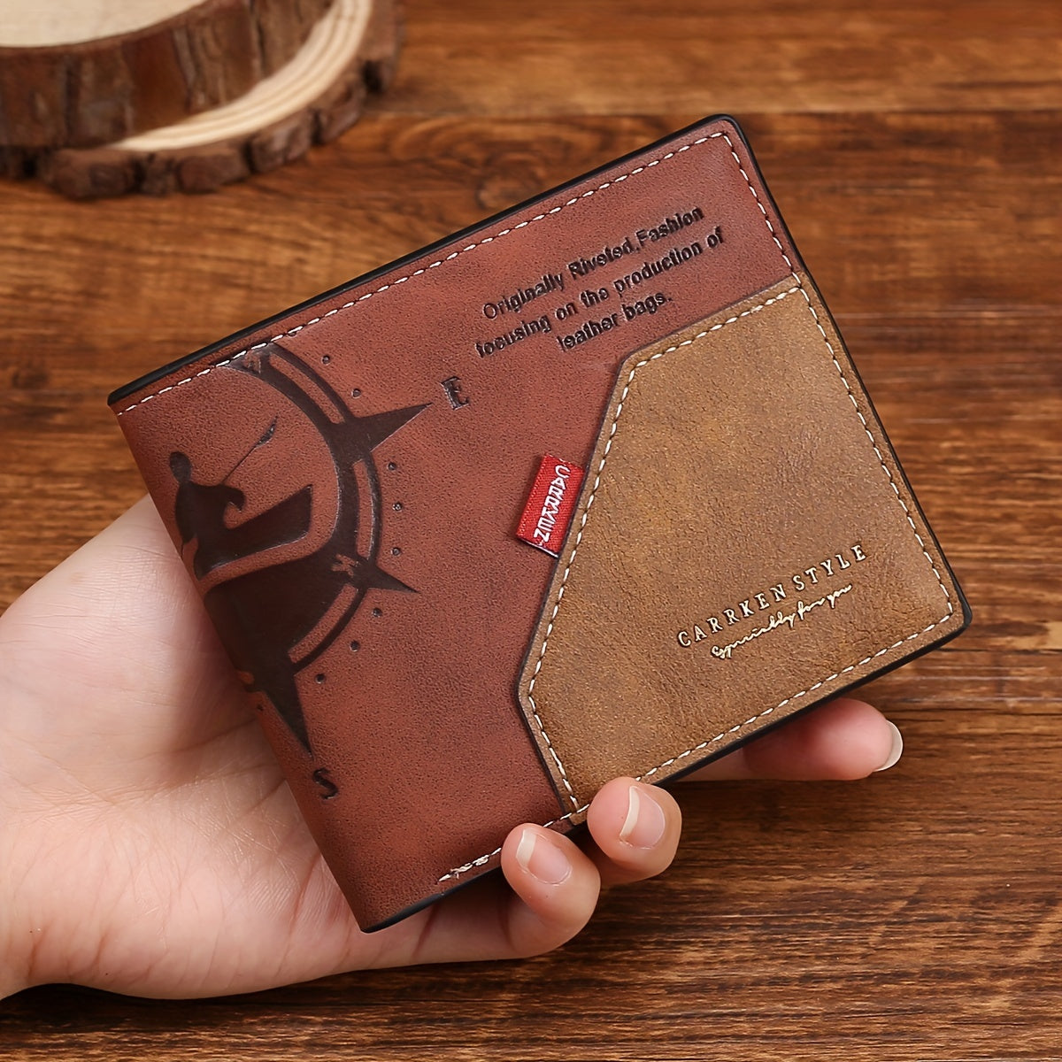 1pc Men's Vintage Short Wallet, Multi Card Slots Wallet, Ideal Gift For Men