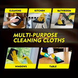 5/10/20/50 Pieces Black Flat Cleaning Cloth Set Soft And Quick-Drying Absorbent