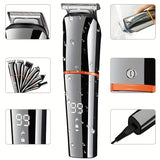 Recortador de barba para hombre, inalámbrico, para bigote, nariz, orejas, rostro, kit de aseo todo en uno, recargable por USB y con pantalla LED (1 juego)
