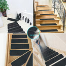 15pcs Reusable Self-Adhesive Hardwood Step Carpet Stair Treads, Indoor Activity Pet Non-Slip Safety