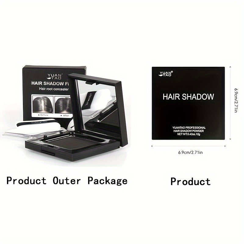 Disposable Hair Coloring Powder, Temporary Fast Cover Gray Hair, Multifunctional Hairline Hair Coloring Powder Travel Portable Emergency Cover Gray Hair