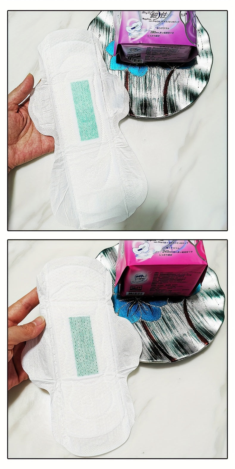 6-Pack Women's Hygiene Sanitary Pads Bundle, Soft Ultra Thin Winged Napkins, Overnight Absorbency, Unscented Menstrual Pads Combo Set, Multi Size, Travel-Friendly - 60/56 Count