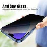 3 protectores de pantalla de privacidad para iPhone 11, 12, 13, 14 y 15 Pro Max, vidrio templado antiespía para iPhone 15 y 14 Plus