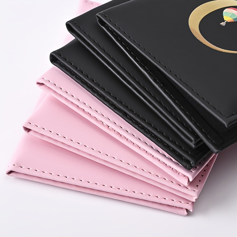 Creative Color Printing Letter Faux Leather Multi-Functional Passport Holder SIM Card ID Holder