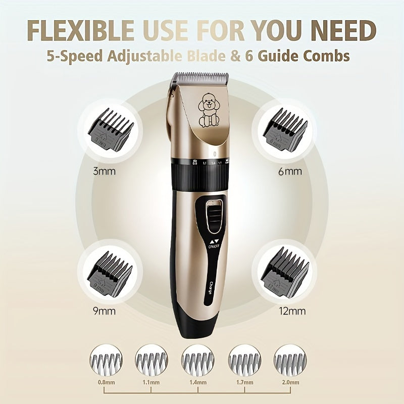 Professional Pet Electric Clipper Kit for Dogs, Specialized Hair Clipper Head for Leaving Hair, Professional Grooming Tool for Pet Shops, Suitable for Teddy and Cats