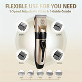 Professional Pet Electric Clipper Kit for Dogs, Specialized Hair Clipper Head for Leaving Hair, Professional Grooming Tool for Pet Shops, Suitable for Teddy and Cats