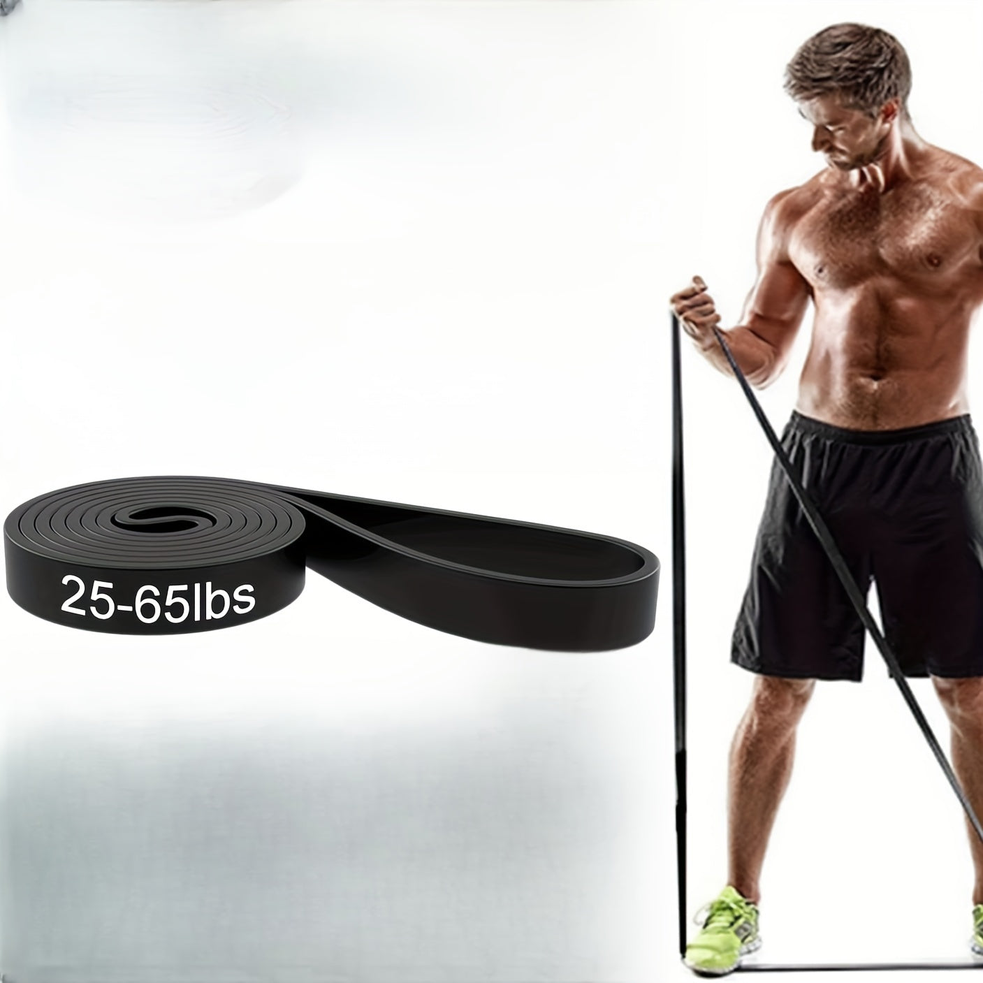 Set of Extra-Heavy Duty Silicone Resistance Bands - Non-Slip, Perfect for Exercise, Fitness & Physical Training, Gym Equipment