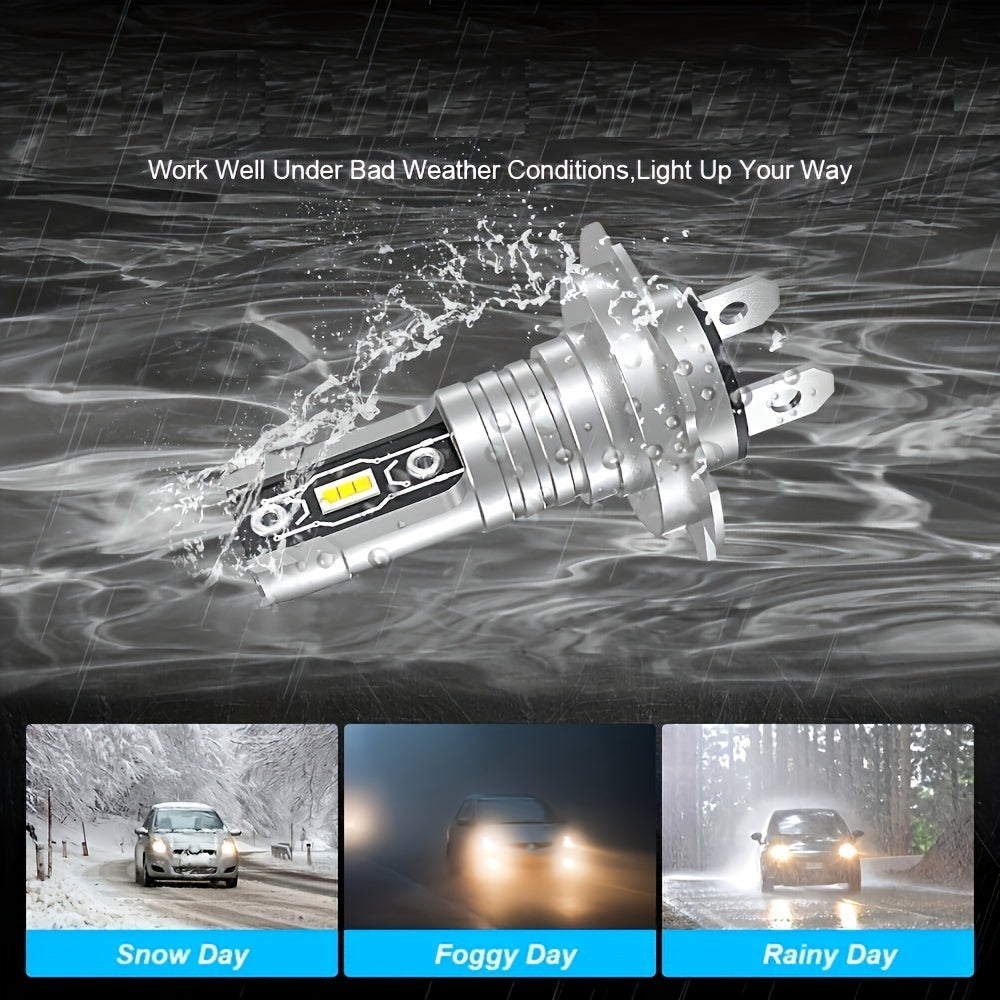 2 bombillas LED H7 para faros delanteros, chips CANbus 5530, 18000 lm, 60 W, 6000 K, blanco superbrillante, para coche, camión y motocicleta.