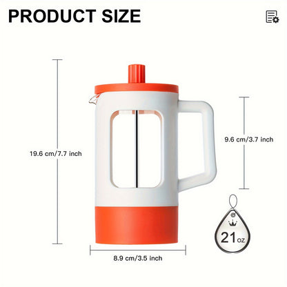 French Press Coffee Maker, 350ml/600ml/1L, Modern Style, Durable Glass and Stainless Steel, Manual Operation, Reusable Filter, Perfect for Camping and Home Use, Ideal for Halloween and Christmas Gift