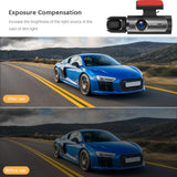 Ouyaaqii HD Dash Cam with 64GB High-Speed Memory Card, Fast Car Charger Bundle, 1080P Night Vision, Alloy Sun-Proof Case, Front & Interior Dual Lens - Upgraded Security Camera