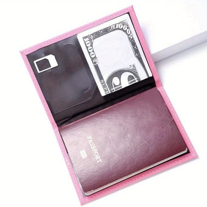 Customized Name Initial Pu Leather Passport Holder Cover Personalized Custom Ultra Slim Wallet Organizer Passport Protector Covers Personal Tailor Waterproof Card Case Storage Cases for Men Women Travel Accessories