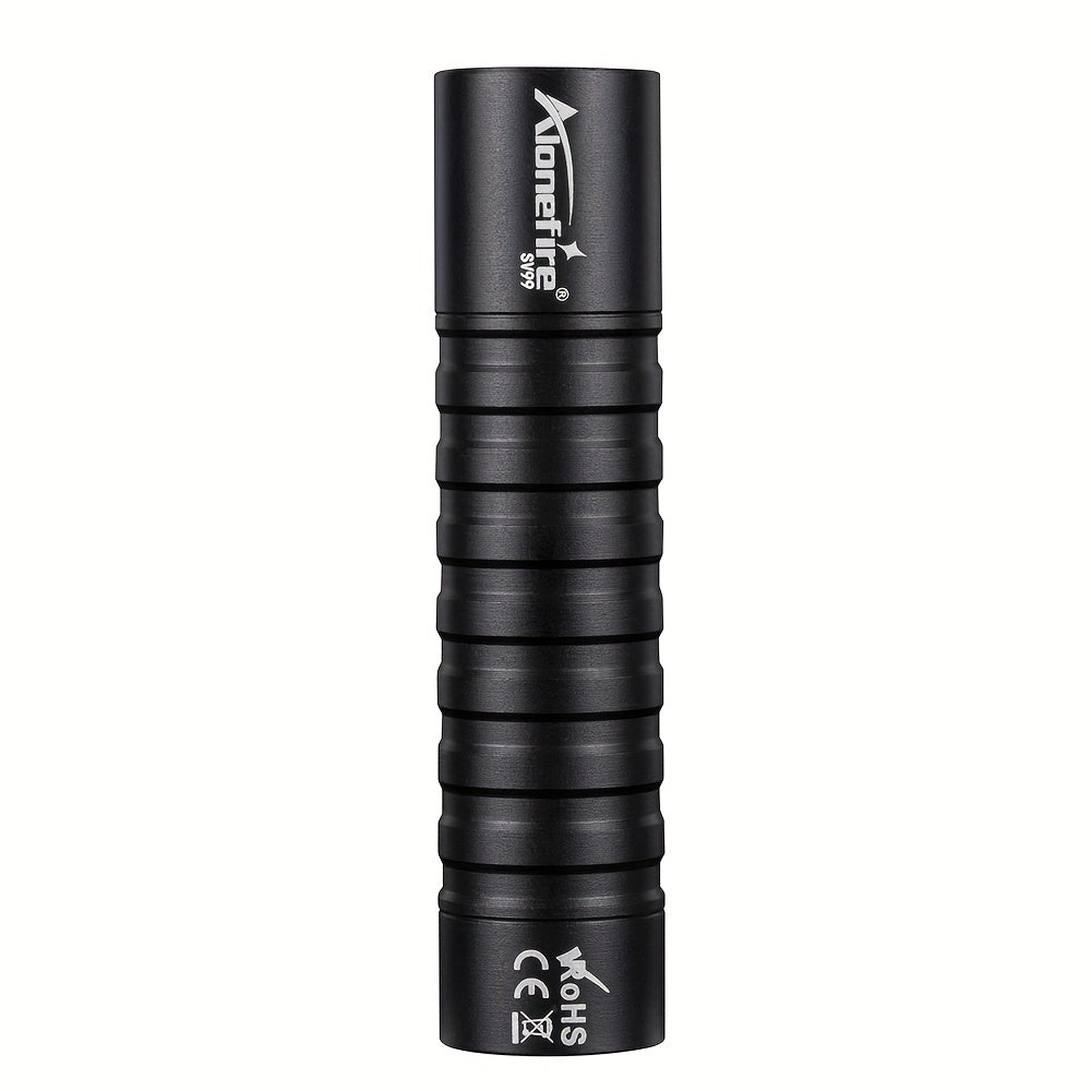 Mini linterna LED UV AloneFire: luz negra dual de 365 nm/395 nm, recargable por USB, linterna de bolsillo de alto brillo para tinta invisible, esmalte de uñas, manchas de mascotas y más.