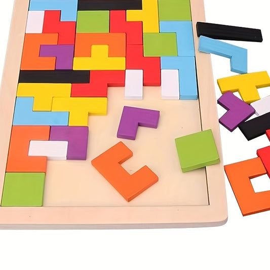 Building Blocks Puzzles Educational Toys Tangram Puzzles Smart Color 3D Colorful Building Blocks Games Educational Gifts For Kids Halloween Christmas Gift