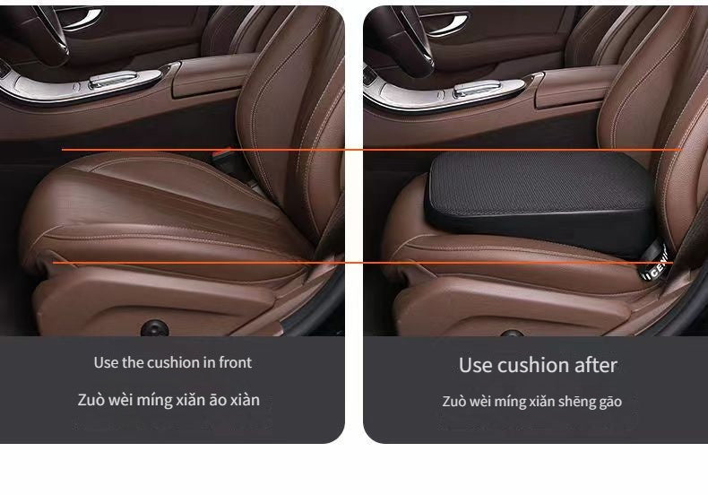 Boost Your Driving Comfort: Thickened Car Seat Cushion with Angled Design for Short Stature - Fit, Easy Care