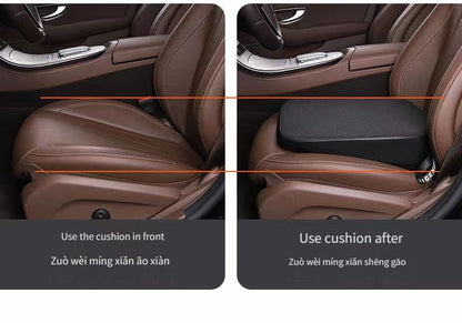 Boost Your Driving Comfort: Thickened Car Seat Cushion with Angled Design for Short Stature - Fit, Easy Care