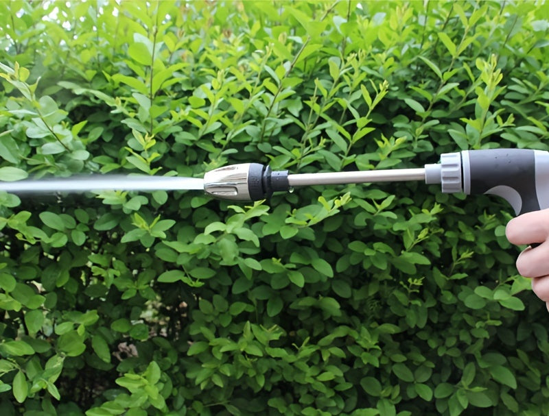 Pistola de agua de alta presión para lavado de autos, boquilla multifunción para manguera de jardín, rociador de varilla gruesa ajustable con punta de cobre chapado, adaptador universal de conexión rápida de 3/4" y 1/2" para herramientas de limpieza.
