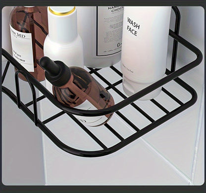 Estante de esquina sin perforaciones para baño, organizador de pared para inodoro, champú, loción y cosméticos, accesorios de baño
