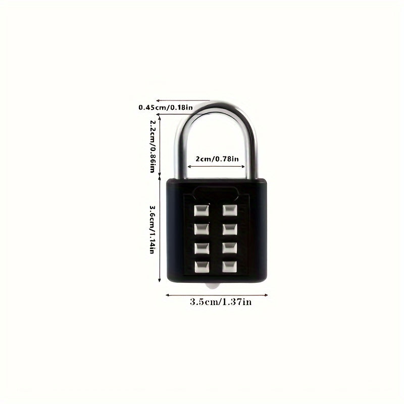1pc Combination Password Rotary Padlock, Durable Alloy, Secure Number Code Lock For Suitcase, Luggage, Drawer, Bicycle, Travel, Cabinet Security