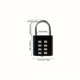 1pc Combination Password Rotary Padlock, Durable Alloy, Secure Number Code Lock For Suitcase, Luggage, Drawer, Bicycle, Travel, Cabinet Security