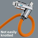 4 em 1 120W USB Tipo C para Tipo C Cabo IOS 3 EM 1 PD 100W Cabo de dados de carregamento rápido para iPhone 11 12 13 14 15 Pro Max Samsung S24