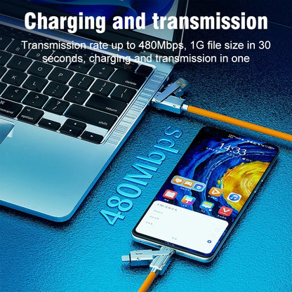 4 in 1 120W USB Type C to Type C Cable IOS 3 IN 1 PD 100W Fast Charging Data Cable for iPhone 11 12 13 14 15 Pro Max Samsung S24 