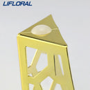 4 patas de metal clásicas modernas para muebles, de 10 cm, huecas, geométricas, para sofá, mesa, armario, soporte para pies, herrajes para muebles. 