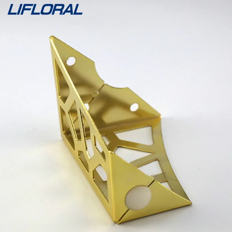 4 patas de metal clásicas modernas para muebles, de 10 cm, huecas, geométricas, para sofá, mesa, armario, soporte para pies, herrajes para muebles. 