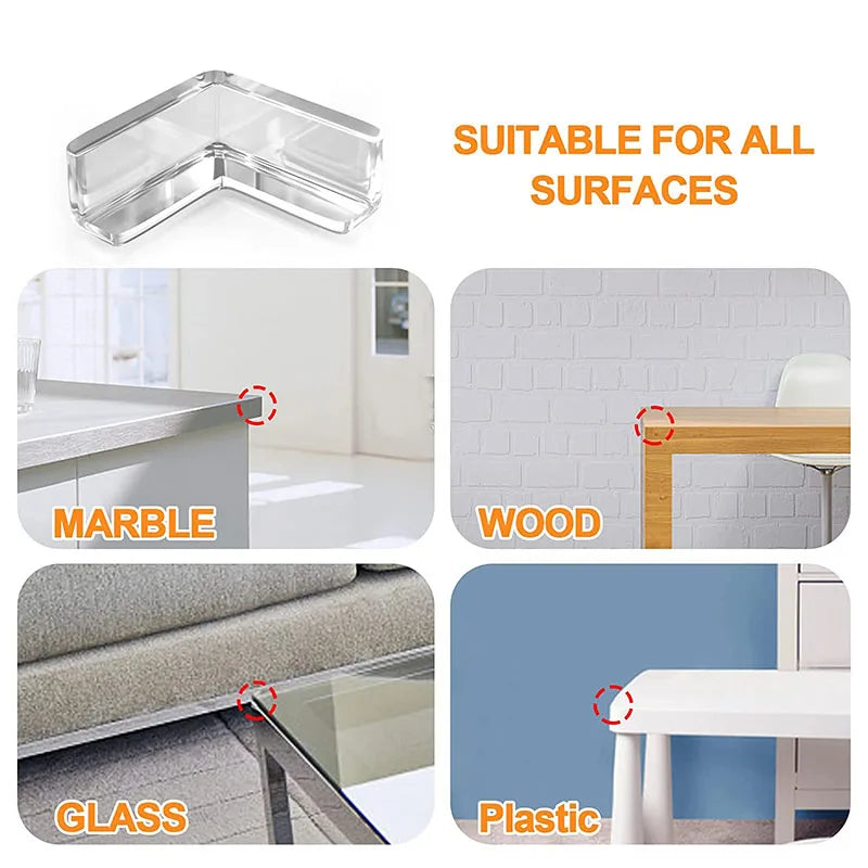 4pcs/8pcs/12pcs Kids Baby Safety Silicone Protector Table Corner Edge Guard Child Anti-collision Edge Protector 