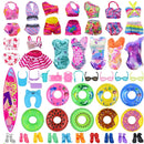 40pcs/set Barbies Doll Clothes Swimsuits Bikini Accessories For Barbie Doll Shoes Skateboard Boots For Barbie Doll Accessories 
