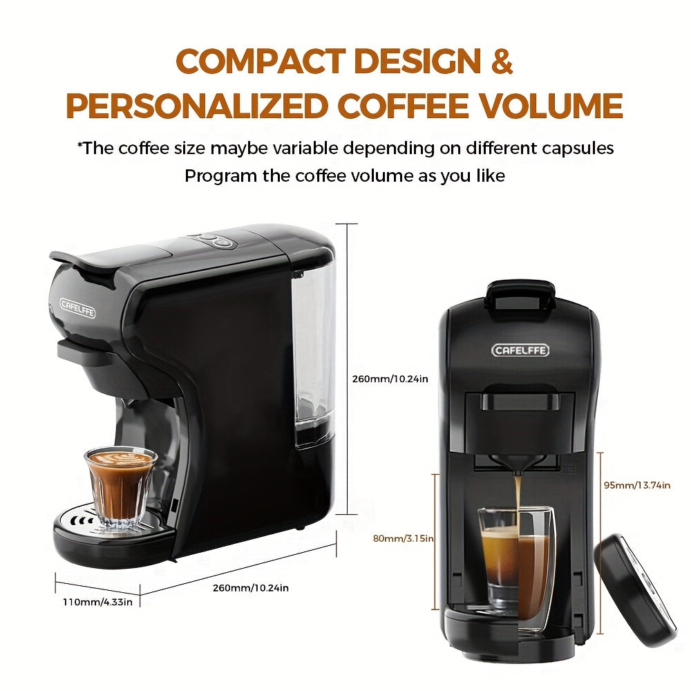 Cafetera de cápsulas 3 en 1 CAFELFFE, control de temperatura (caliente/frío), calentamiento, compatible con Dolce Gusto y café molido, cafetera automática para la cocina del hogar, gran regalo para Halloween, Navidad o Año Nuevo