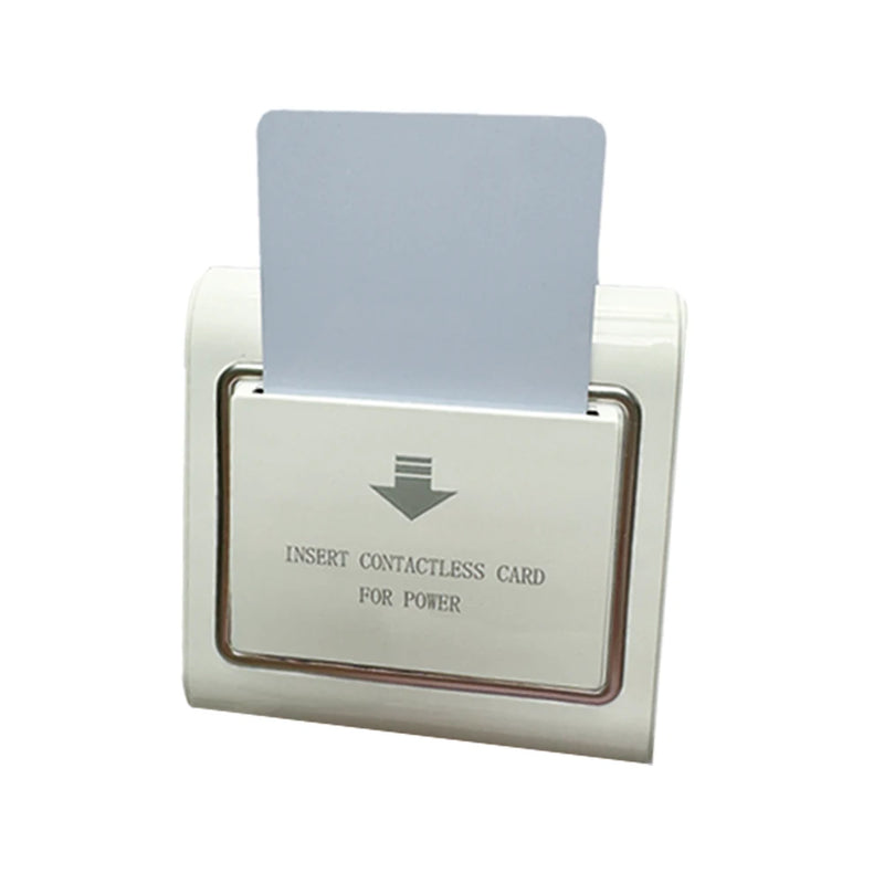 40A Hotel Key Card Energy Saving Switch 15s Delay Power CR86 Standard Size ON OFF 125KHz T5577 EM4305 