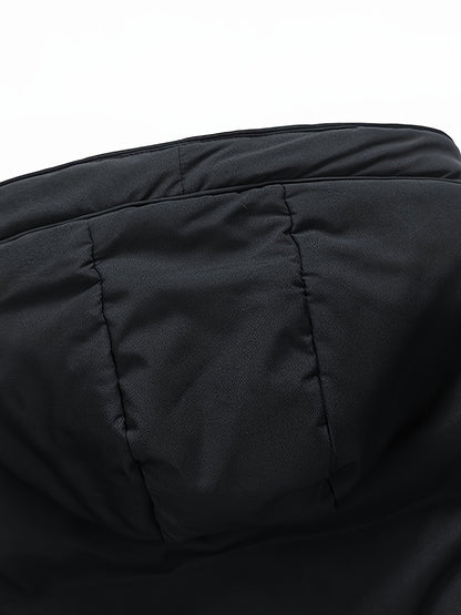 Men'S Solid Color Jacket, Comfy Warm Trendy Winter Cold-Proof Outwear As Gift