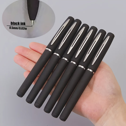 [Top-Rated] 5pcs Executive Gel Pens - Quick-Dry Black Ink, Fine Point, Large Capacity - Smooth Writing for Office and School