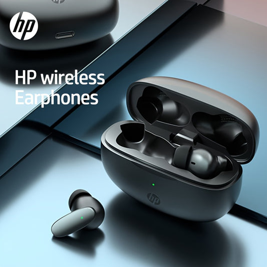 Audífonos inalámbricos HP ENC con cancelación de ruido: cómodos para iPhone/Android, micrófono integrado, resistentes al sudor.