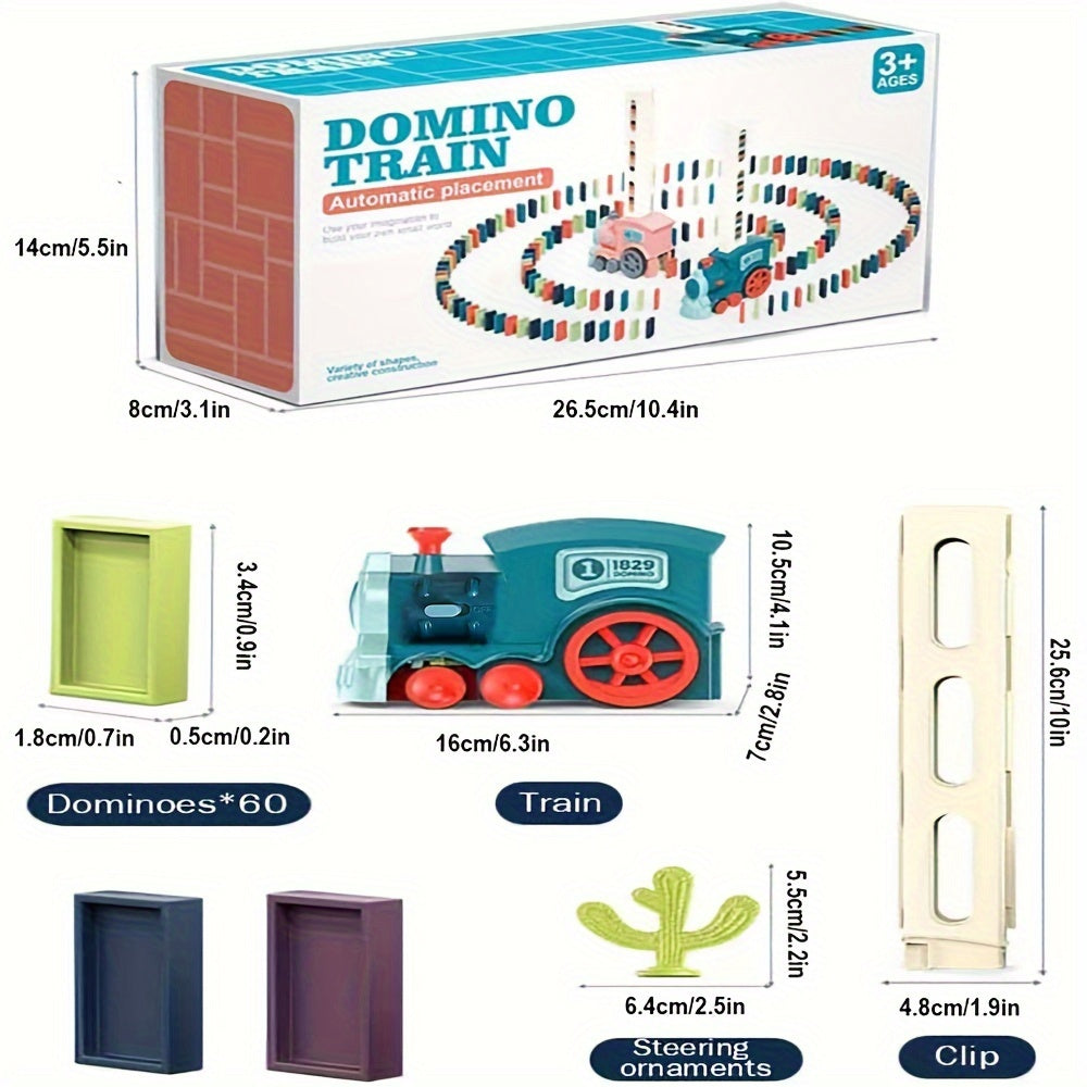 Fun and Educational Domino Rally Electric Train Set for Kids - Creative Building Blocks for Hours of Fun! HalloweenChristmas Gifts