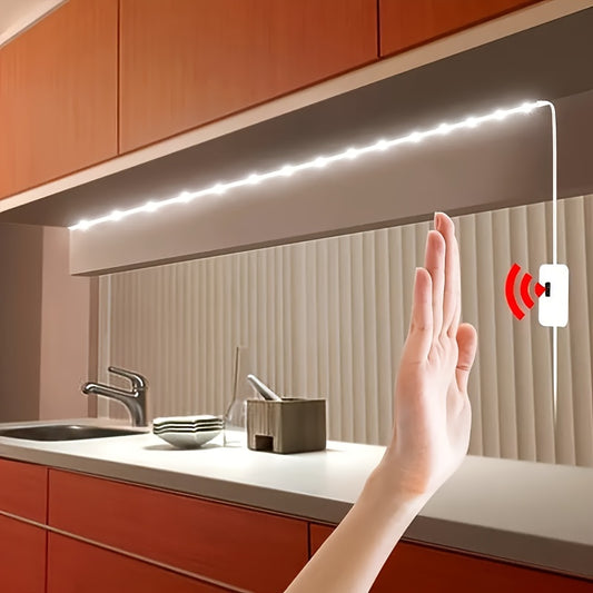 [Mejor valorada] Tira de luces LED 2835 con alimentación por USB y sensor de movimiento: perfecta para decorar dormitorios, cocinas y armarios | No necesita pilas, ideal para fiestas navideñas