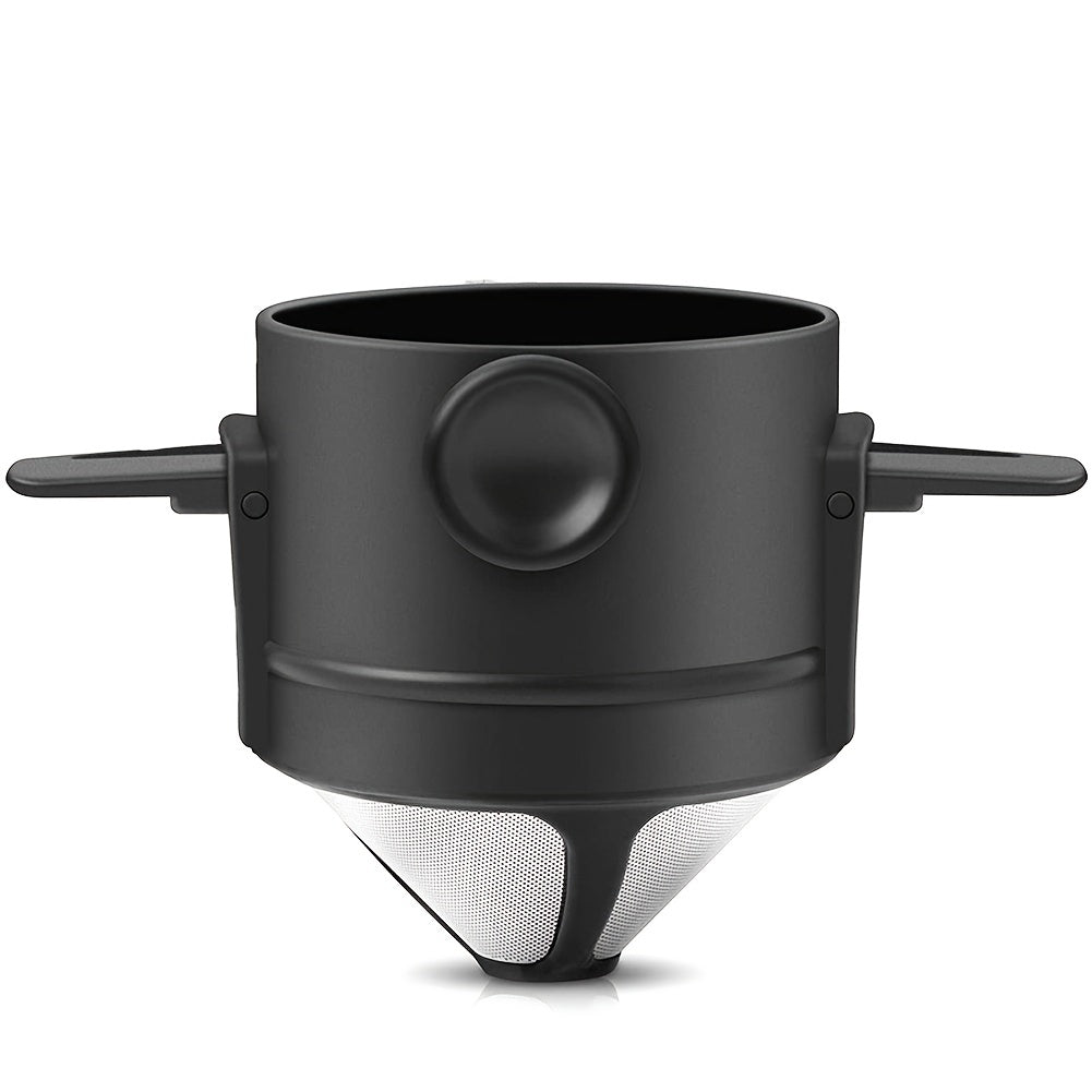 1pc Double Layer 304 Stainless Steel Coffee Filter Cup - Foldable and Portable for Hand-Pour Coffee - Little Angel Design