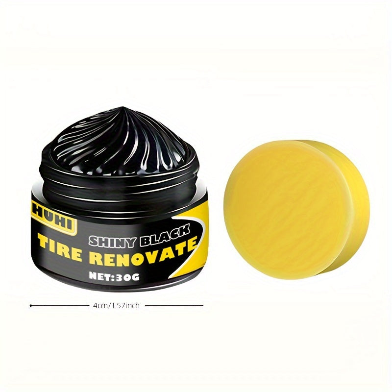 Black Shine Tire Wax - Durable, Long-Lasting Protection & Restoration for Car, Bike, and Motorcycle Tires - Prevents Cracking & Whitening, Covers Scratches