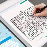 192-Pattern Focus Maze Activity Workbook, Educational Puzzle for Cognitive Development &amp; Concentration, Student Brain Training Game Book, Ideal for Holiday, Halloween, Christmas Gifts - Paper Material