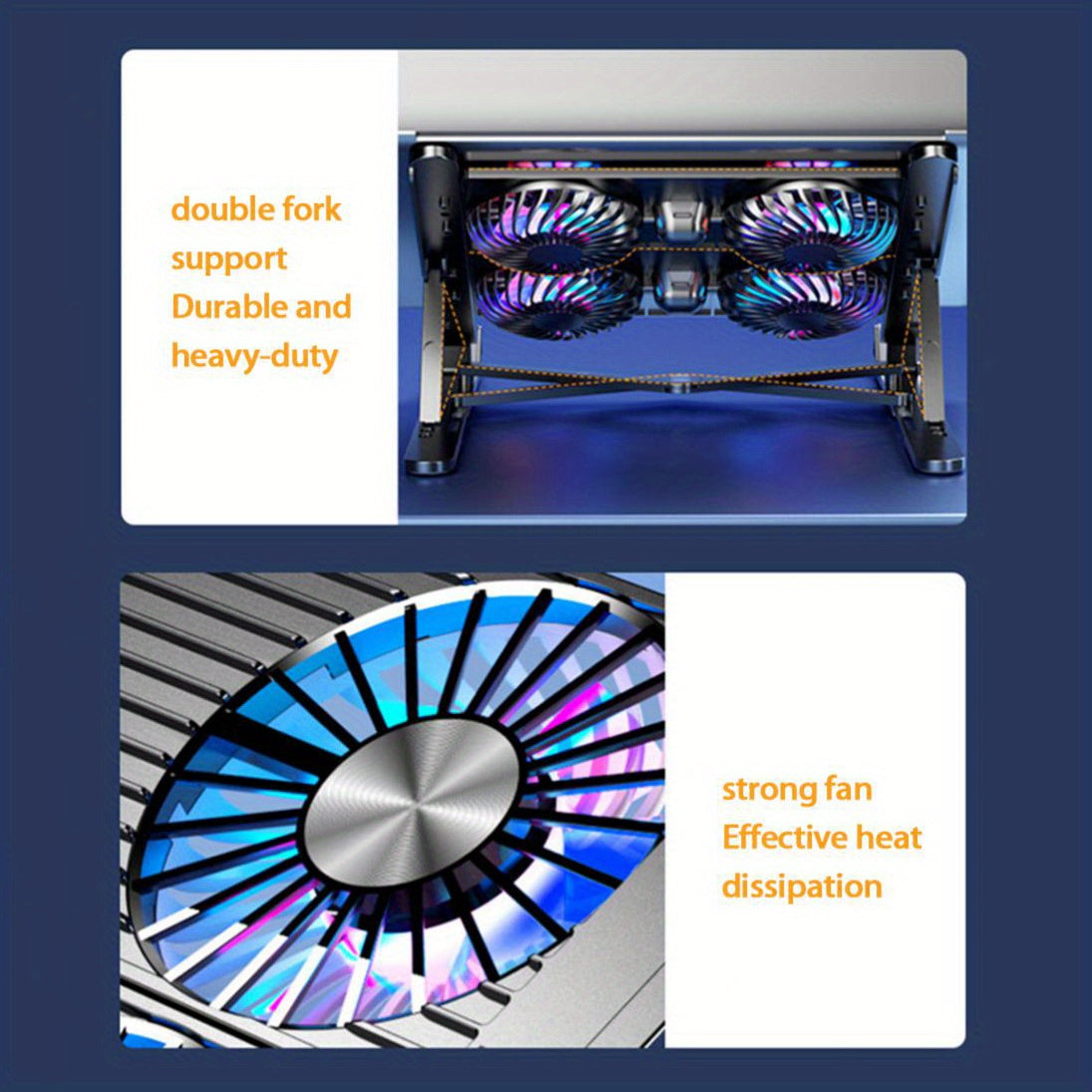 Foldable Laptop Radiator And Holder, Cooling Pad Bracket With Silent Fan For Macbook Tablet Notebook Stand Table For Laptop Accessories