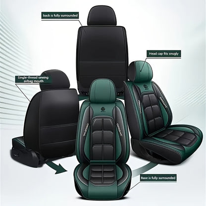 Premium Faux Leather Front Seat Cushion - Fit for Cars, SUVs & Pickups | All-Season Comfort Car Interior Accessory