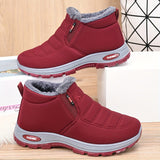 Cozy & Stylish Women's Winter Boots - Waterproof, Non-Slip, Warm Fleece-Lined Slip-On Sneakers with Soft Sole for Comfortable Walking | Casual Low-Top Design, Solid Color, Easy Care