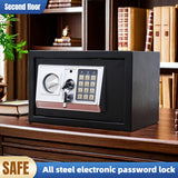 Large All-Steel Fireproof Burglar-Proof Safe with Combination Lock, Home Office Financial Cash Management Box, Jewelry Collection Safe, Wall-Mounted/Cabinet-Mounted, Electronic Password Lock, No Battery Included
