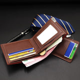 Personalized Men's Faux Leather Wallet - Engraved Initials & Name, UV Laser Customization, Perfect for Dad or Son on Birthday, Anniversary, Father's Day, Christmas | GAJING Dark Brown