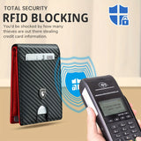 1pc Men's Ultra-thin Wallet, Simple Microfiber Rfid Blocking Double Folding Credit Card Holder