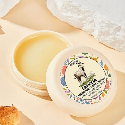 Lanolin Cream for Cracked Hands And Feet, Rich in Lanolin And Hyaluronic Acid, Deeply Moisturizes, Says Goodbye to Cracked And Dry Hands And Feet in Winter, Long-Term Use Makes The Skin of Hands And Feet Soft, Smooth, Moistur